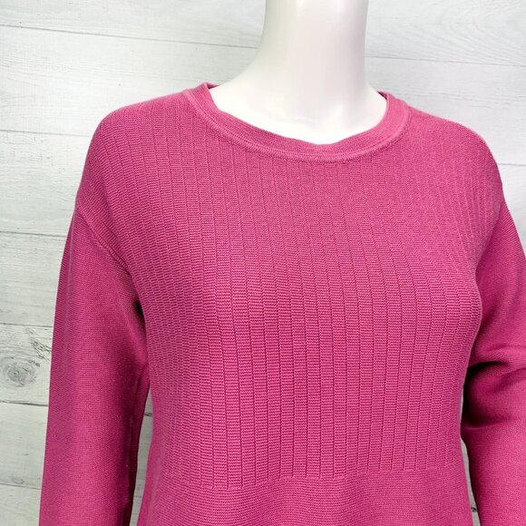 Talbots Womens Button Detail Sweater Mixed Stitch Pink Long Sleeve Size S - Picture 5 of 14